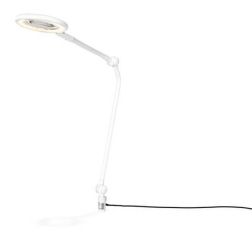 Circle LED-lupelampe, HVIT