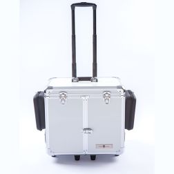 Udebehandlingskuffert, med hjul, Pearl White Aluminium