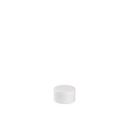 Hvite plastkrukker, 6 ml., 10 stk.