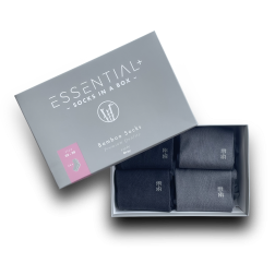 Essential+ bambus sokker, 4 socks in a box, Grey Collection