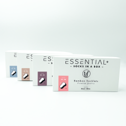 Essential + Bamboo sokker, Soklet/footies, BLACK/WHITE Edition, velg str.
