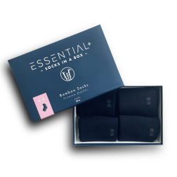 Essential+ BLÅ strømper i æske (fra str. 35-50)